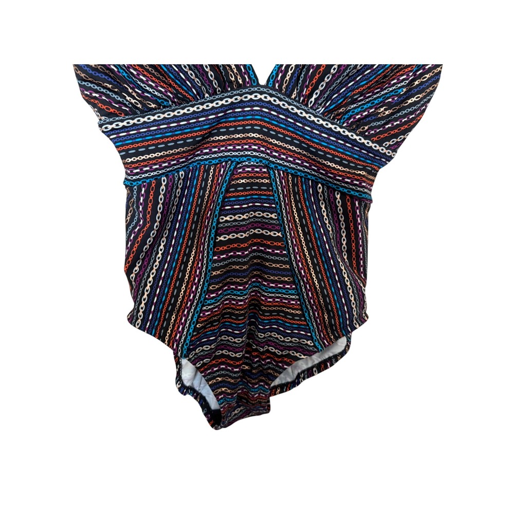 Miraclesuit Odyssey One Piece Swimsuit Multicolor Chain Print Size 10 NWOT - Picture 6 of 14